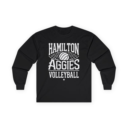 Adult Long Sleeve Tee \ Hamilton Aggies Volleyball \ HAV2