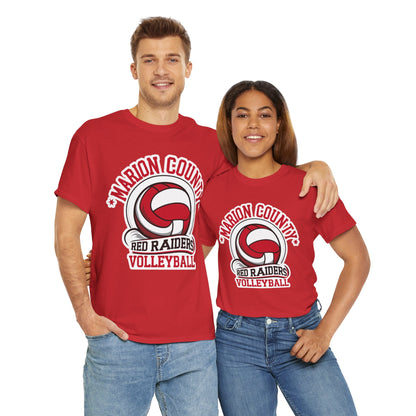 Adult Tee \ Marion County Red Raiders Volleyball \ MCV1