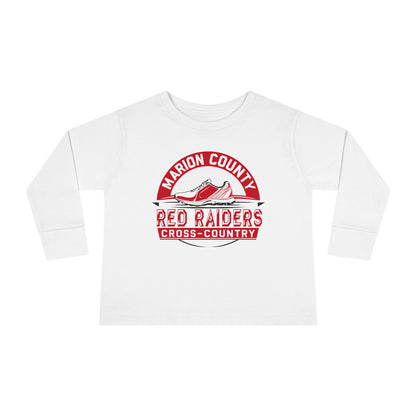 Toddler Long Sleeve Tee \ Marion County Red Raiders Cross-Country \ MCCC1