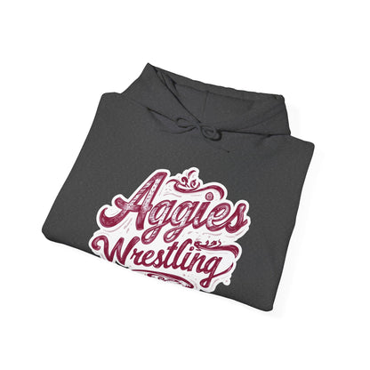 Adult Hoodie Sweatshirt \ Hamilton Aggies Wrestling \ HAWG2