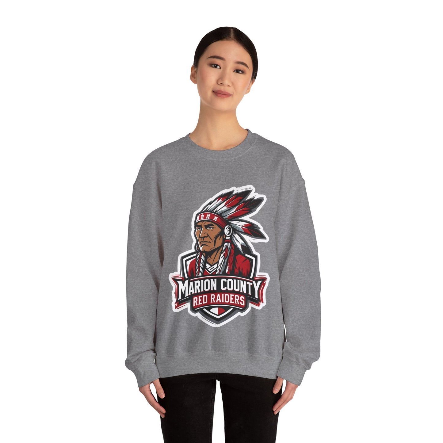 Adult Crewneck Sweatshirt \ Marion County Red Raiders \ MC2