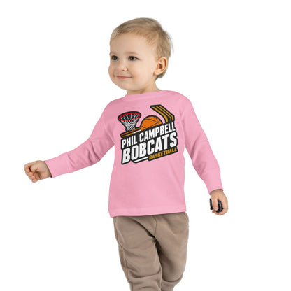 Toddler Long Sleeve Tee \ Phil Campbell Bobcats Basketball \ PCBBK1