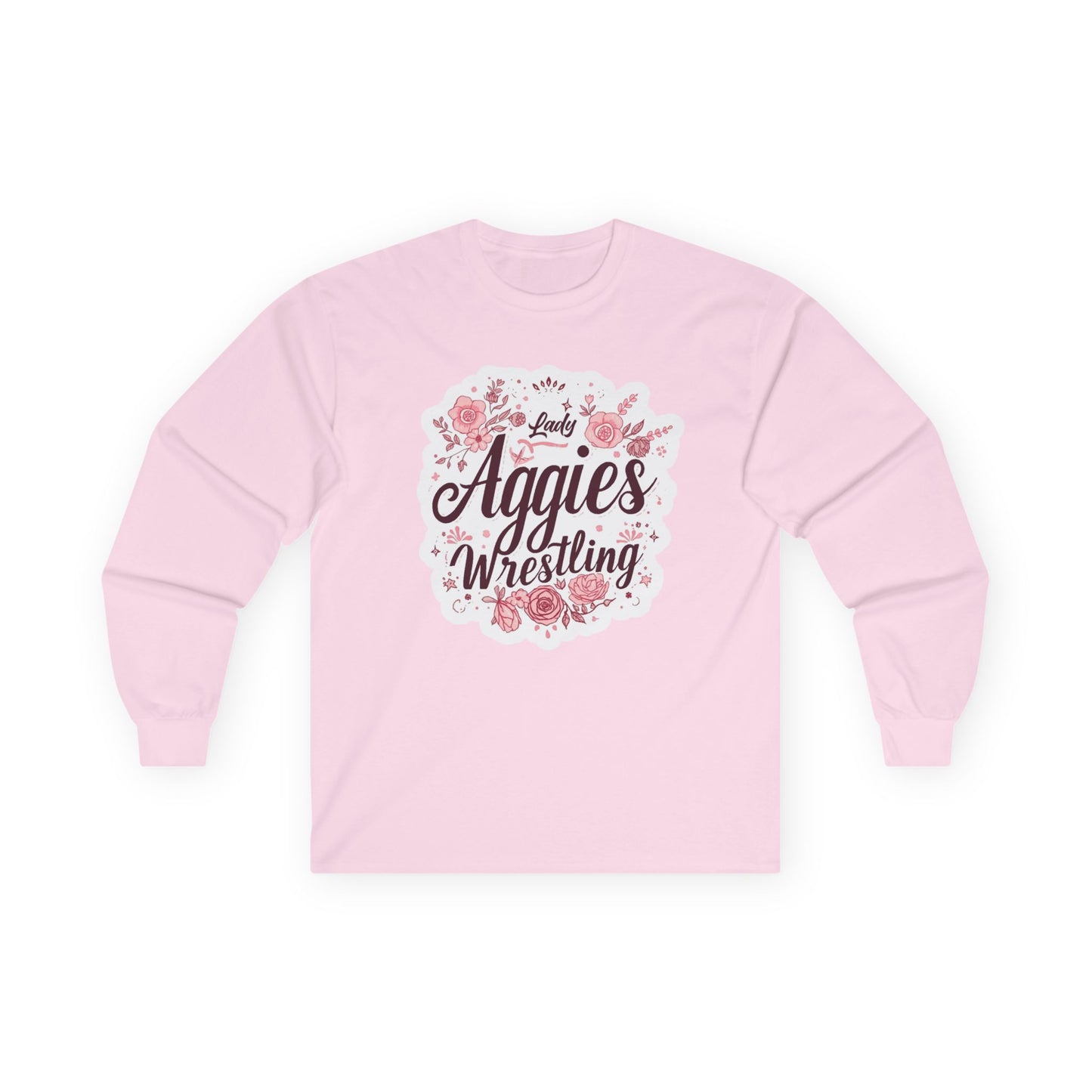 Adult Long Sleeve Tee \ Hamilton Aggies Wrestling \ HAWG1