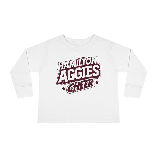 Toddler Long Sleeve Tee \ Hamilton Aggies Cheer \ HAC1
