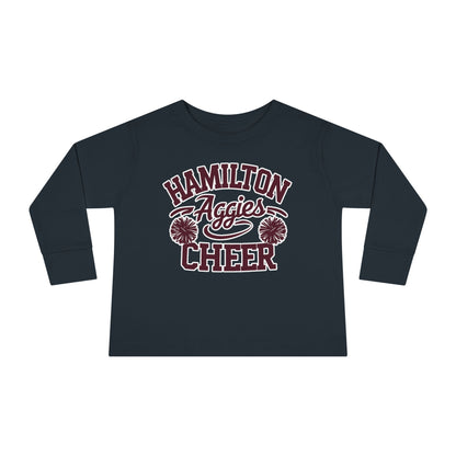 Toddler Long Sleeve Tee \ Hamilton Aggies Cheer \ Style HAC2