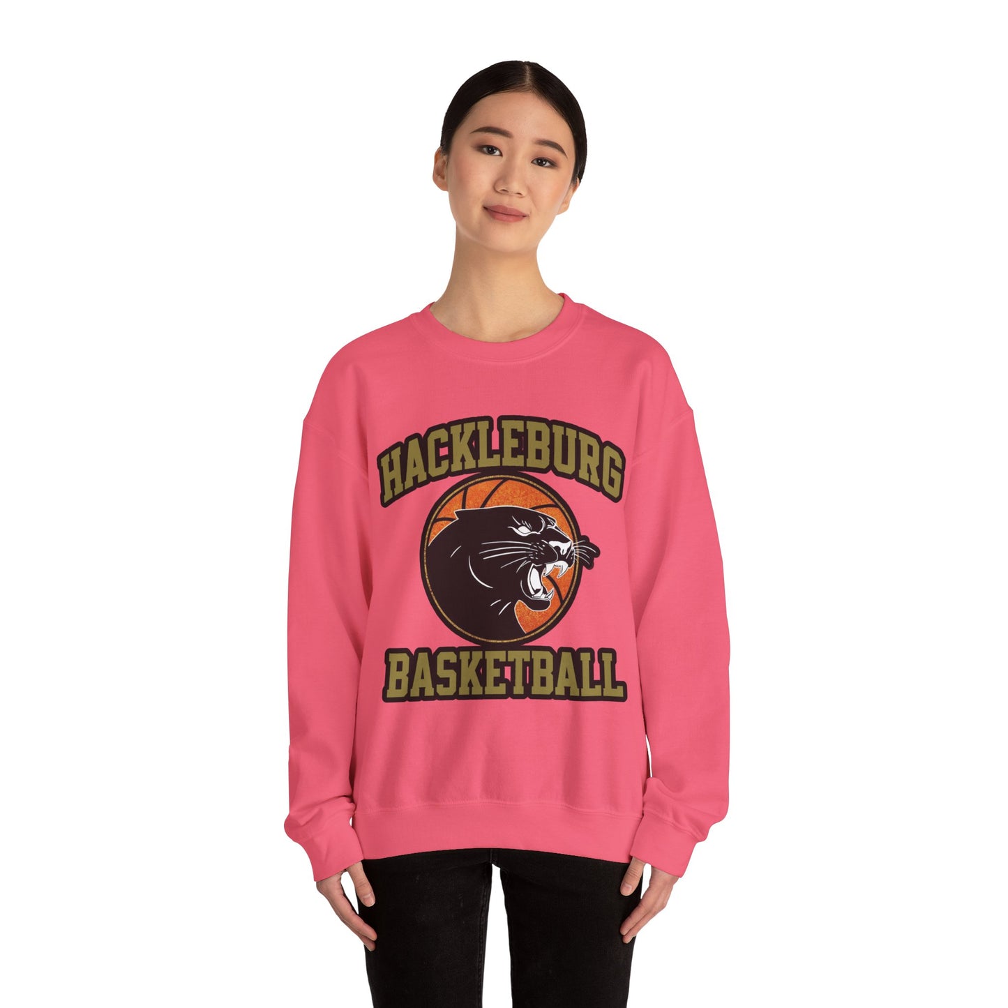 Adult Crewneck Sweatshirt \ Hackleburg Panther Basketball \ HPBK1