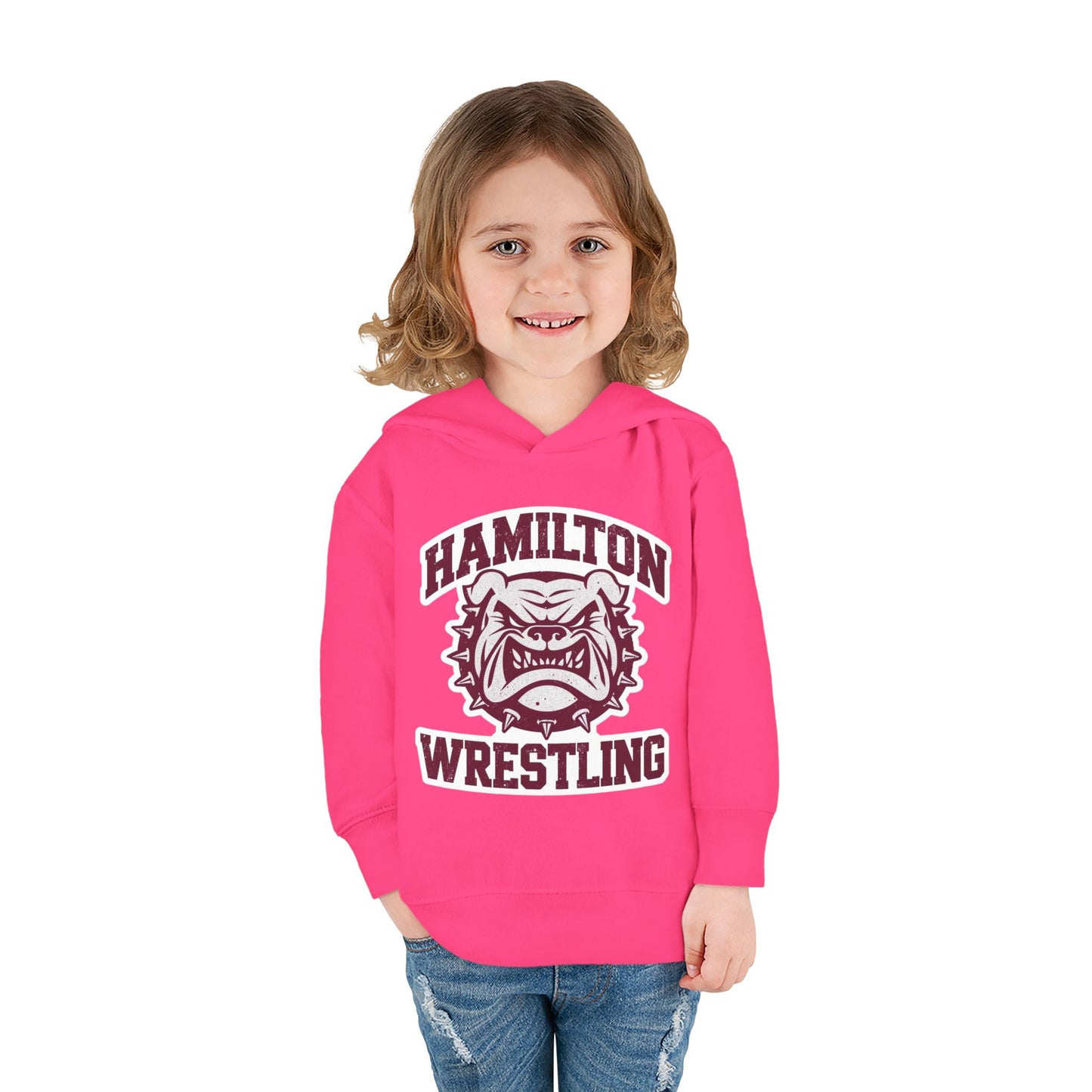 Toddler Hoodie Sweatshirt \ Hamilton Aggies Wrestling \ HAW2
