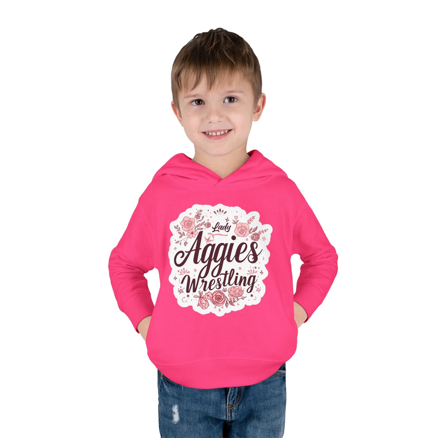 Toddler Hoodie Sweatshirt \ Hamilton Aggies Wrestling \ HAWG1