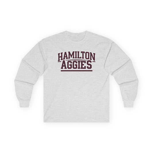 Adult Long Sleeve Tee \ Hamilton Aggies \ HA2