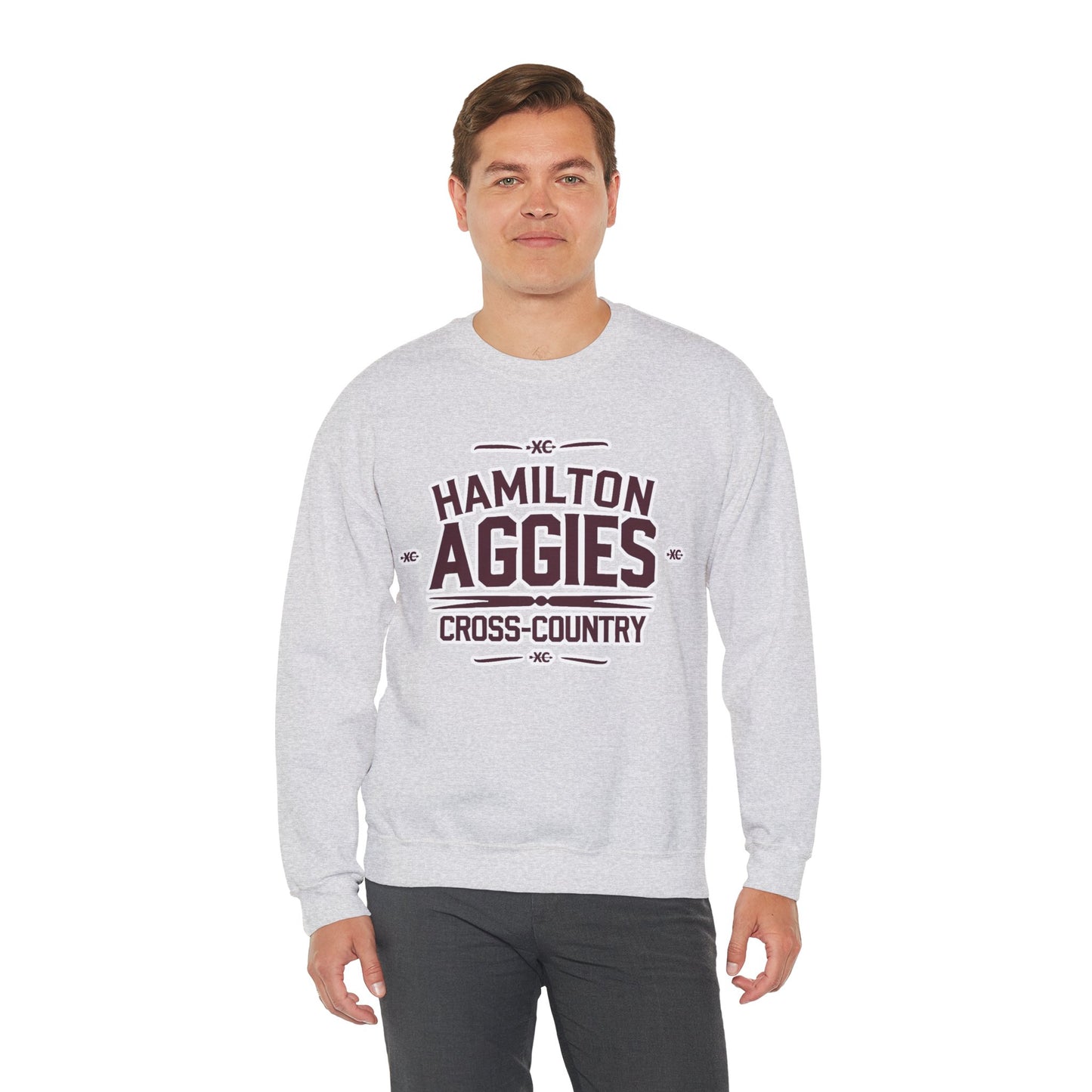 Adult Crewneck Sweatshirt \ Hamilton Aggies Cross-Country \ HCC1