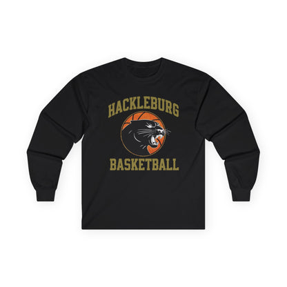 Adult Long Sleeve Tee \ Hackleburg Panther Basketball \ HPBK1