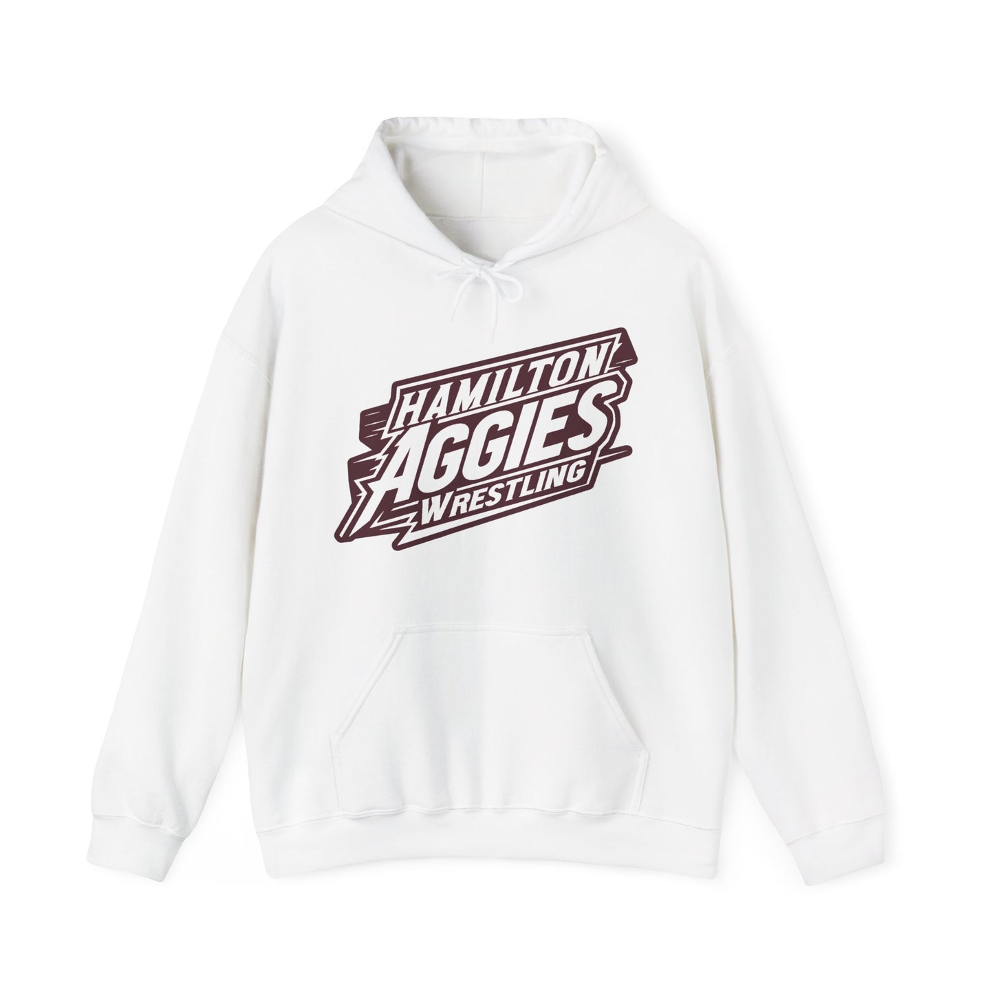 Adult Hoodie Sweatshirt \ Hamilton Aggies Wrestling \ HAW1