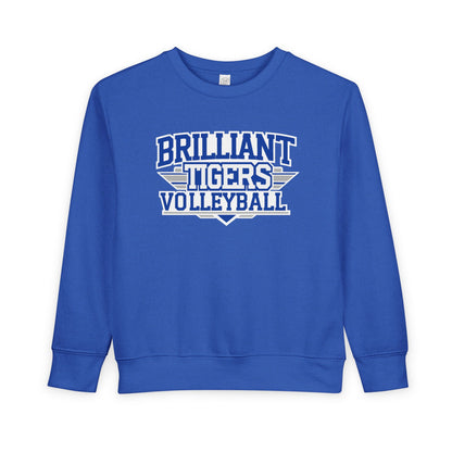 Toddler Crewneck Sweatshirt \ Brilliant Tigers Volleyball \ BTV2