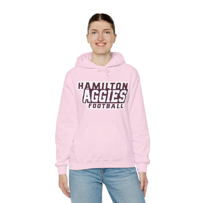 Adult Hoodie Sweatshirt \ Hamilton Aggies Football \ HAF1