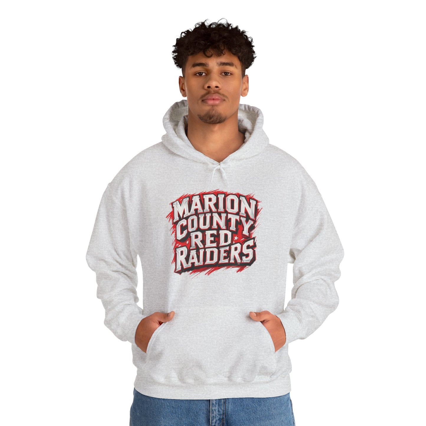 Adult Hoodie Sweatshirt \ Marion County Red Raiders \ MC1