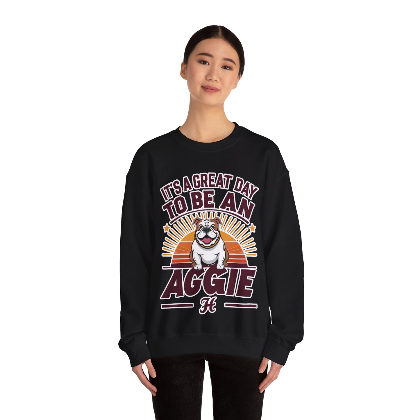 Adult Crewneck Sweatshirt \ It's a Great Day to be an Aggie! \ GDA3
