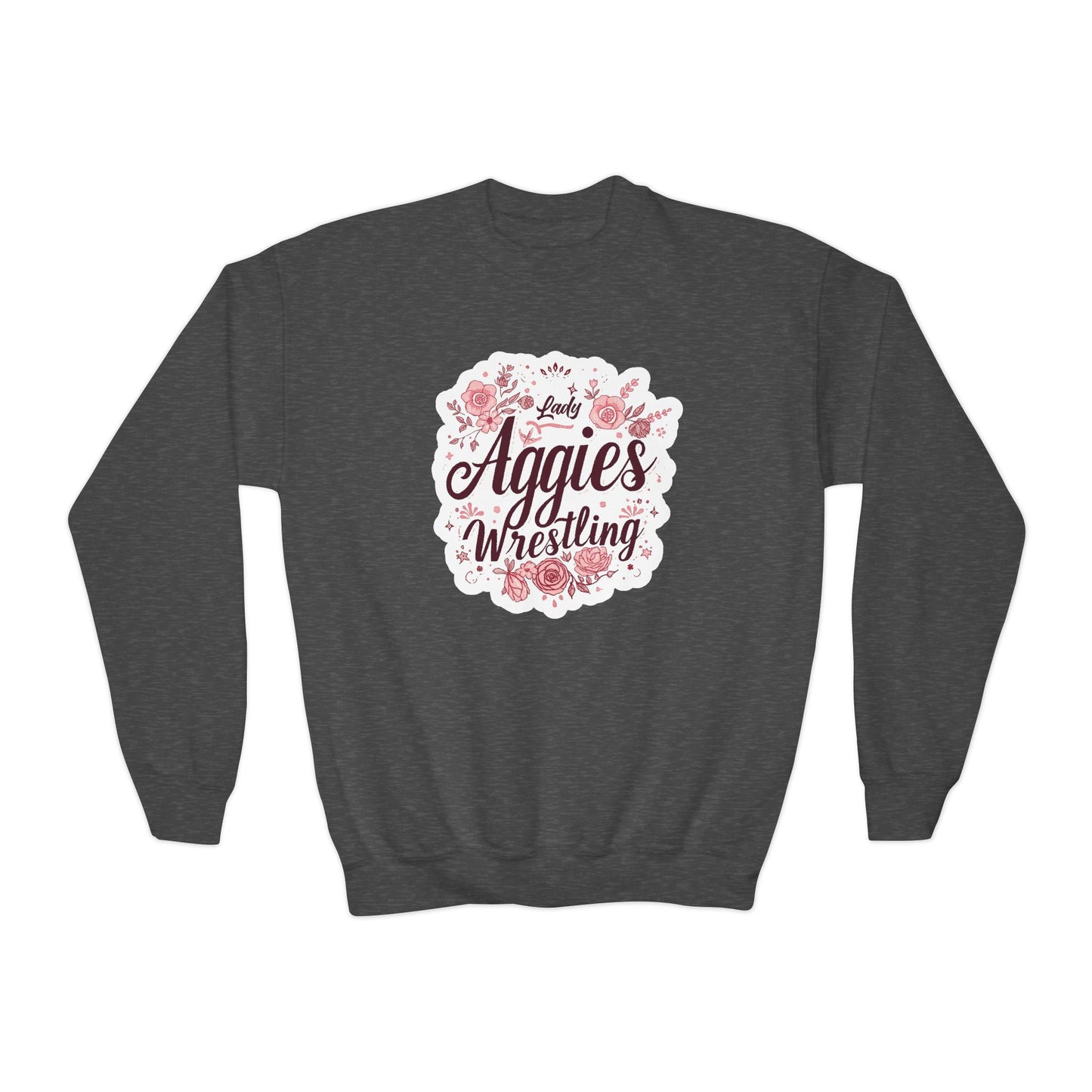 Youth Crewneck Sweatshirt \ Hamilton Aggies Wrestling \ HAWG1