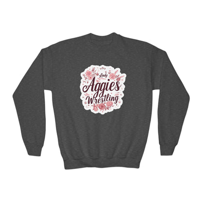 Youth Crewneck Sweatshirt \ Hamilton Aggies Wrestling \ HAWG1