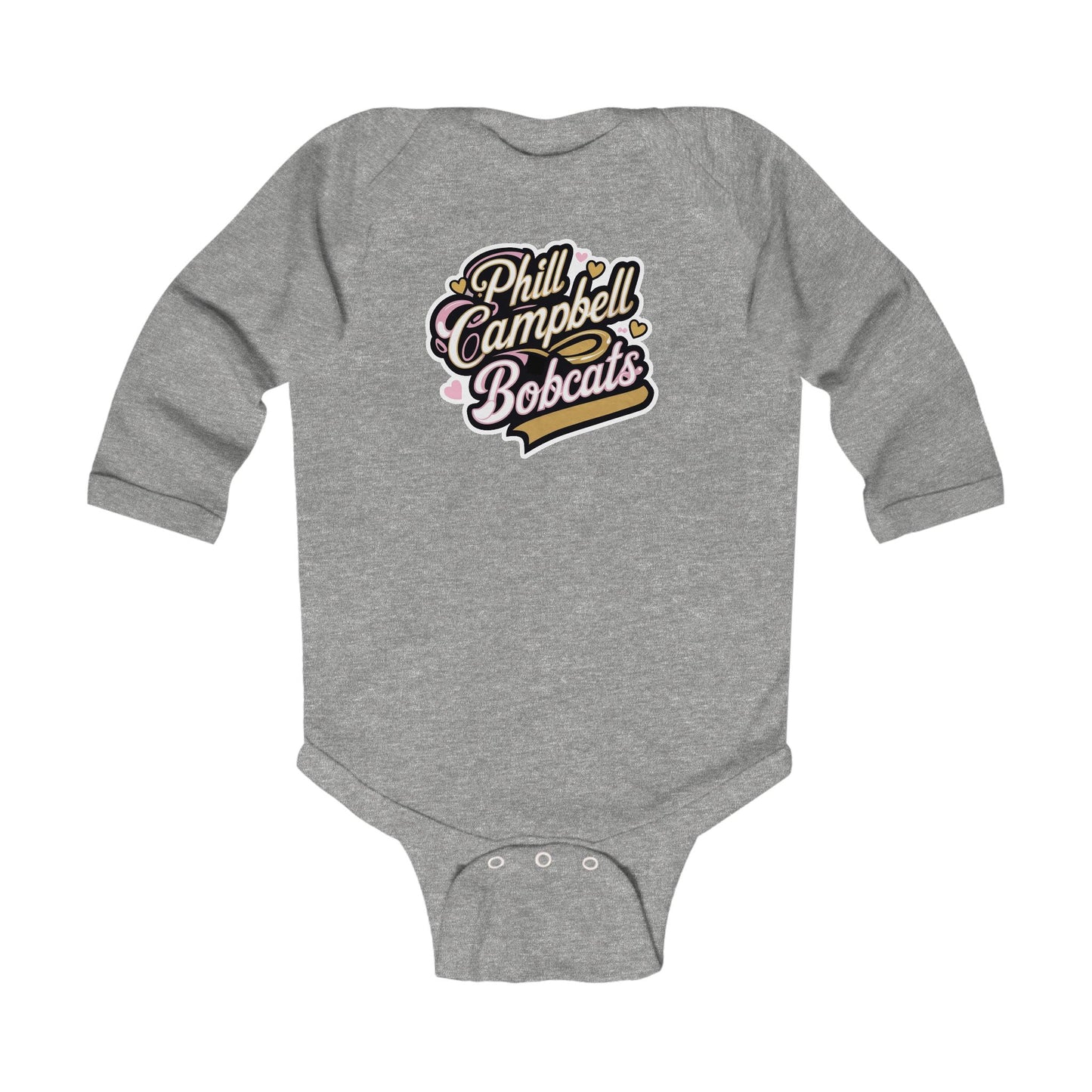 Long Sleeve Baby Bodysuit \ Phill Campbell Bobcats \ PCBG1
