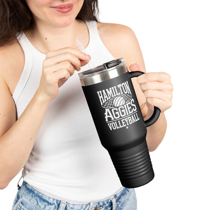 40oz Insulated Tumbler \ Hamilton Aggies Volleyball \ HAV2