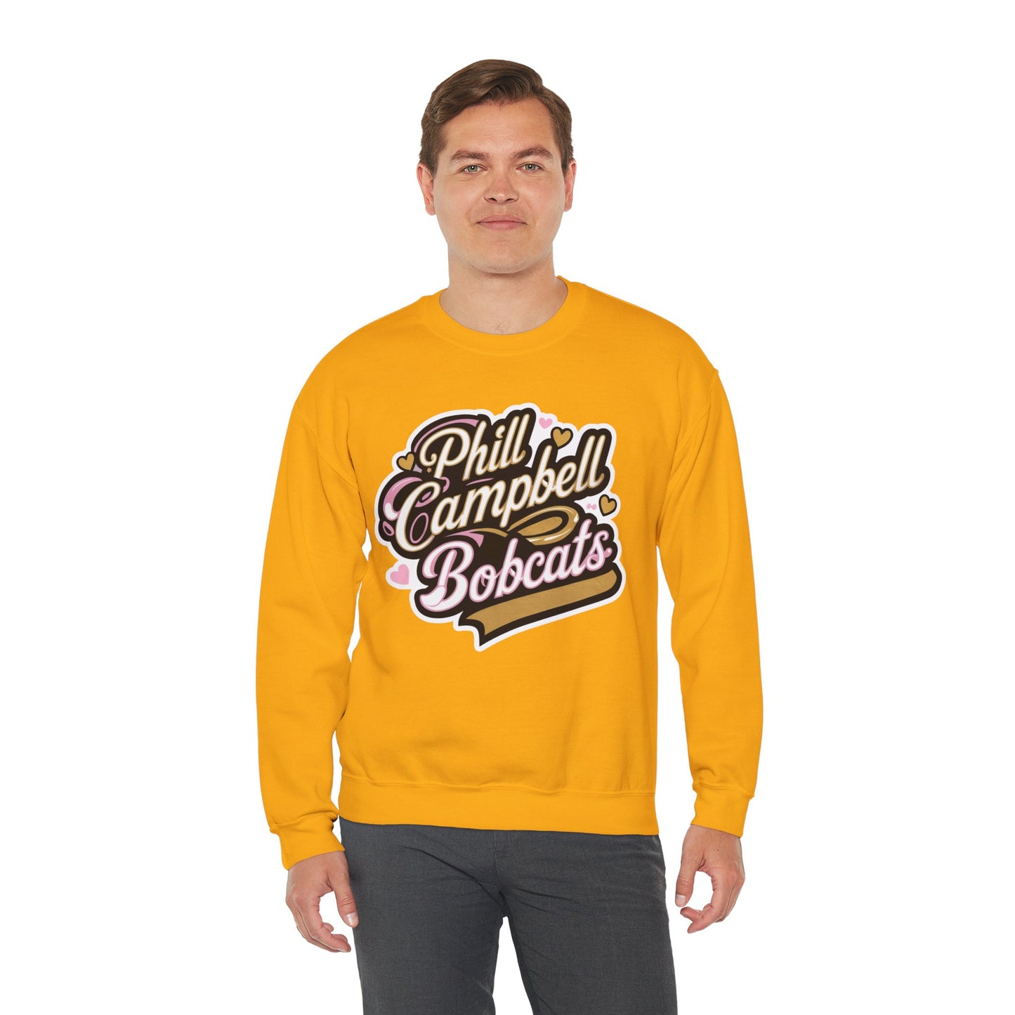 Adult Crewneck Sweatshirt \ Phill Campbell Bobcats \ PCBG1