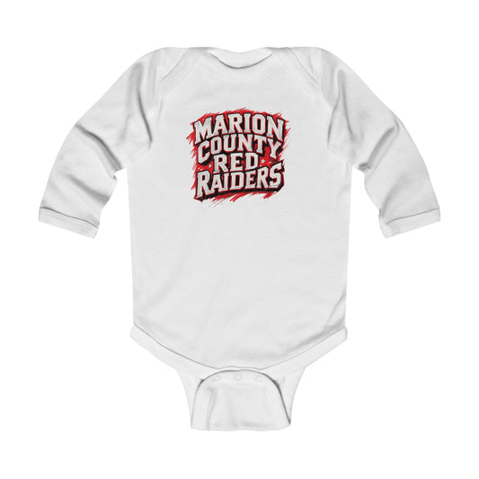Long Sleeve Baby Bodysuit \ Marion County Red Raiders \ MC1