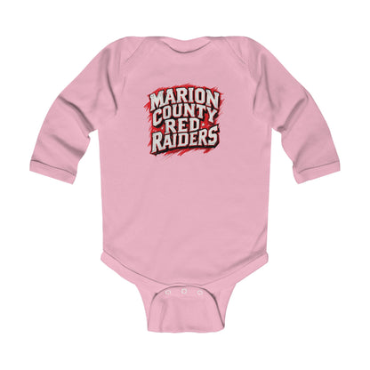 Long Sleeve Baby Bodysuit \ Marion County Red Raiders \ MC1