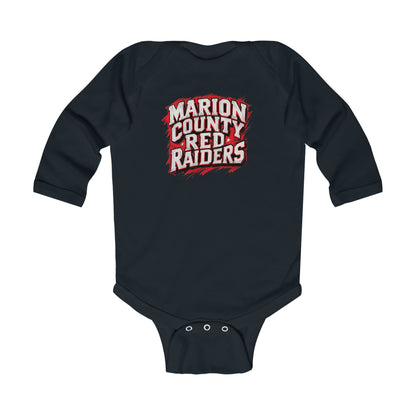 Long Sleeve Baby Bodysuit \ Marion County Red Raiders \ MC1