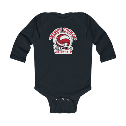 Long Sleeve Baby Bodysuit \ Marion County Red Raiders Volleyball \ MCV1