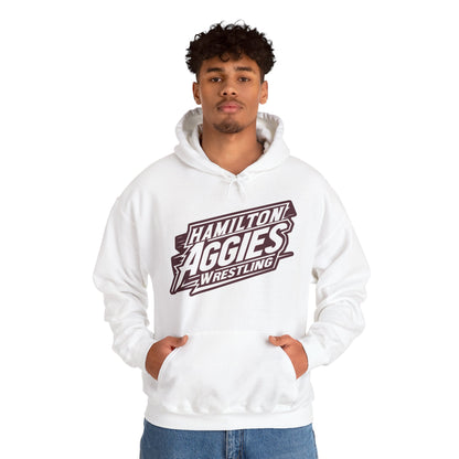 Adult Hoodie Sweatshirt \ Hamilton Aggies Wrestling \ HAW1