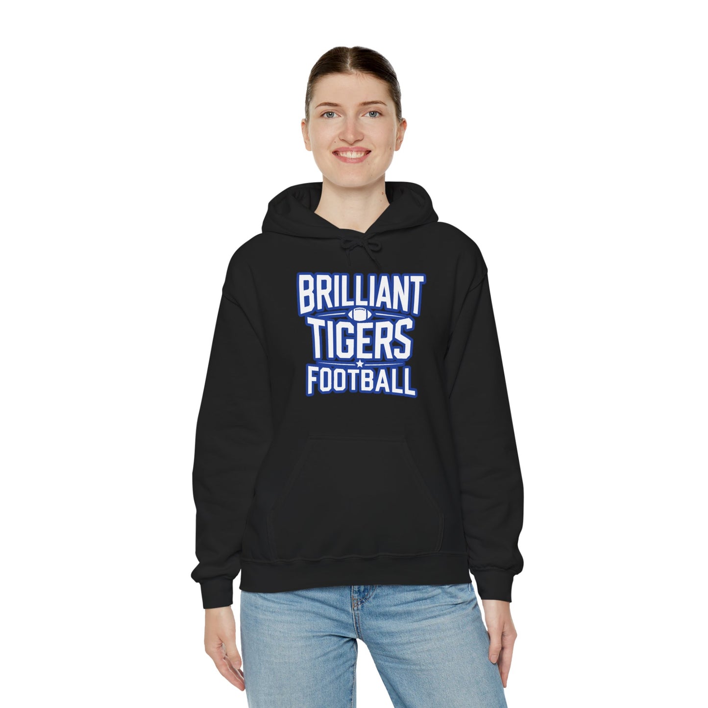 Adult Hoodie Sweatshirt \ Brilliant Tigers Football \ BTF1