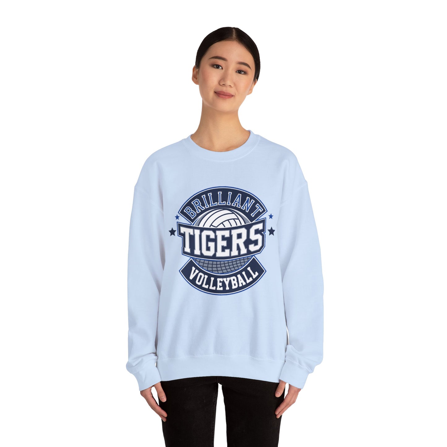 Adult Crewneck Sweatshirt \ Brilliant Tigers Volleyball \ BTV1