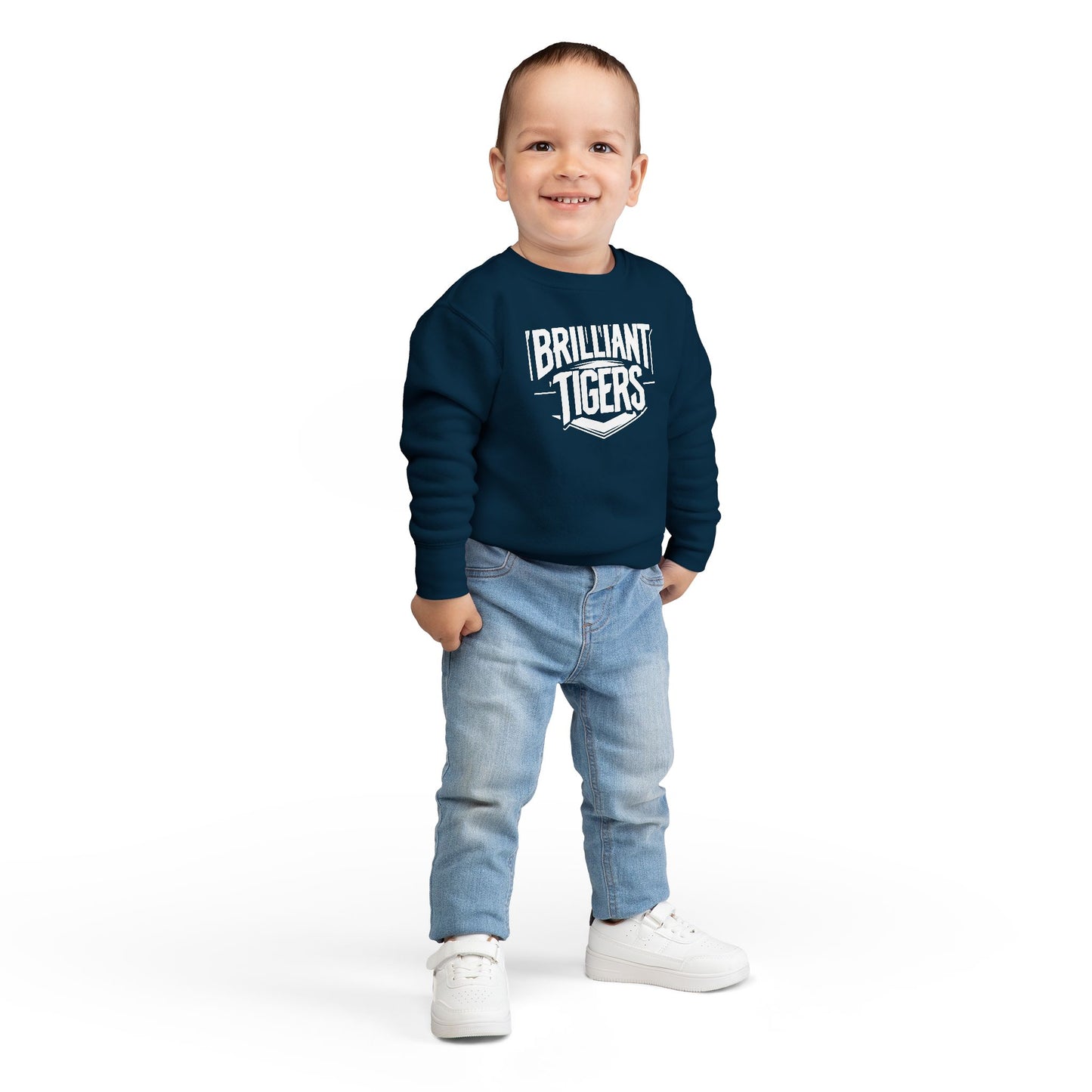 Toddler Crewneck Sweatshirt \ Brilliant Tigers \ BT2