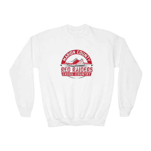 Youth Crewneck Sweatshirt \ Marion County Red Raiders Cross-Country \ MCCC1
