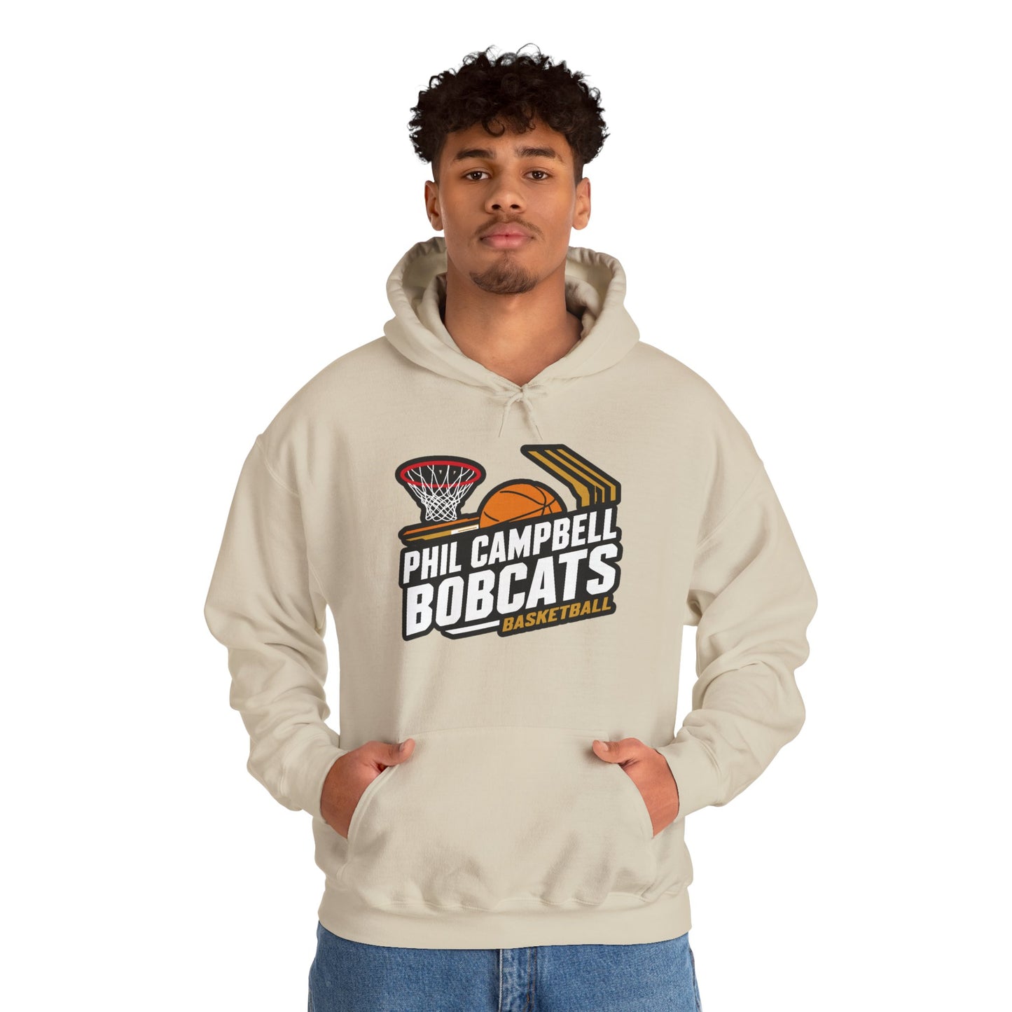 Adult Hoodie Sweatshirt \ Phil Campbell Bobcats Basketball \ PCBBK1