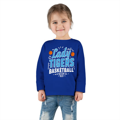 Toddler Long Sleeve Tee \ Brilliant Tigers Basketball \ BTBKG1