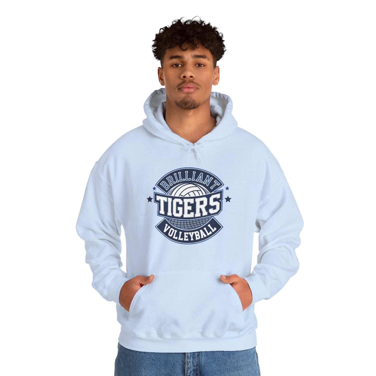 Adult Hoodie Sweatshirt \ Brilliant Tigers Volleyball \ BTV1